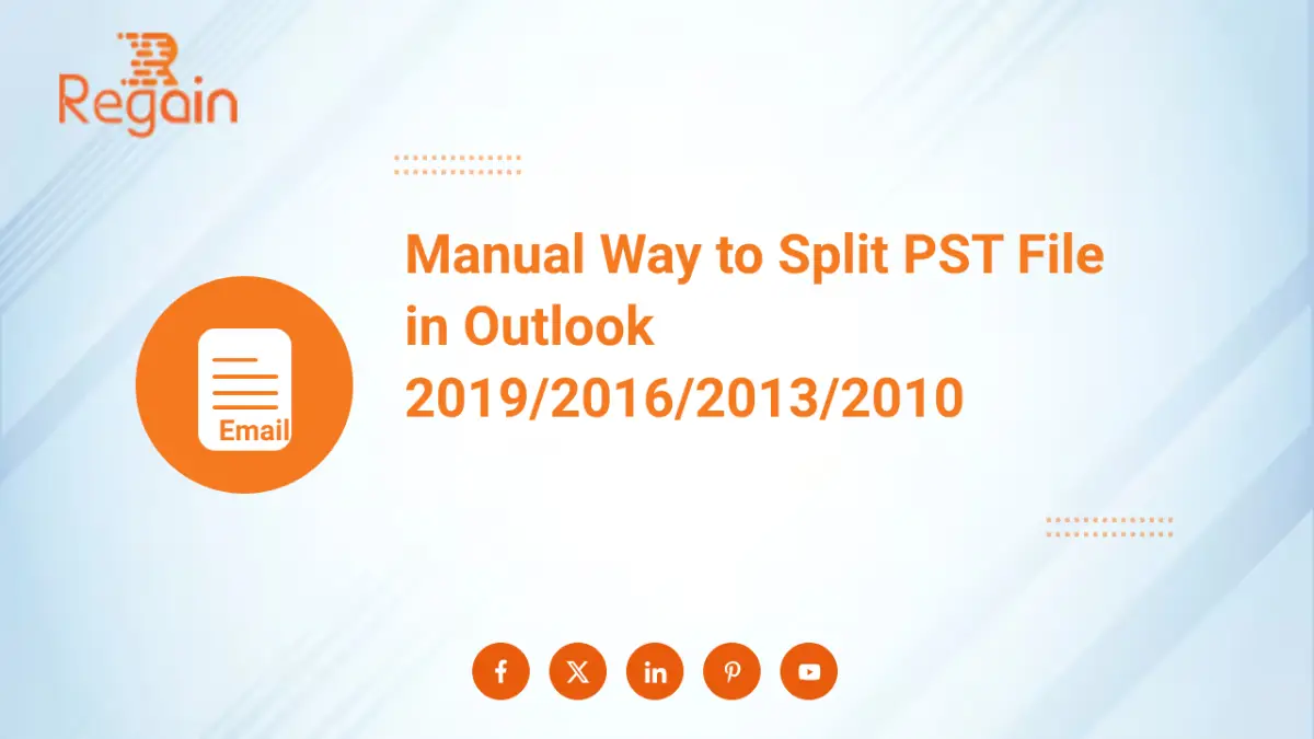 Manual Way to Split PST File in Outlook 2019/2016/2013/2010