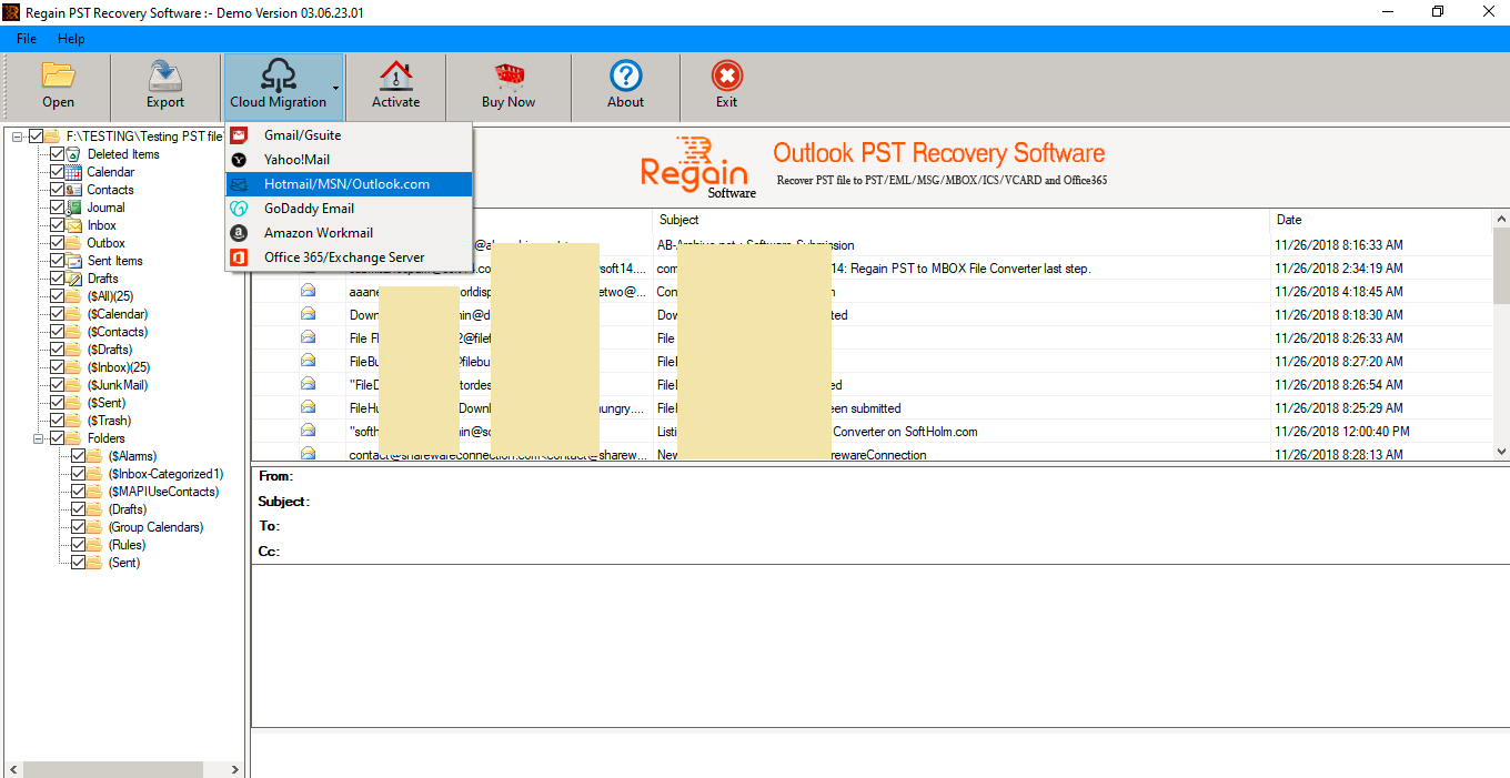 PST to Cloud Migration