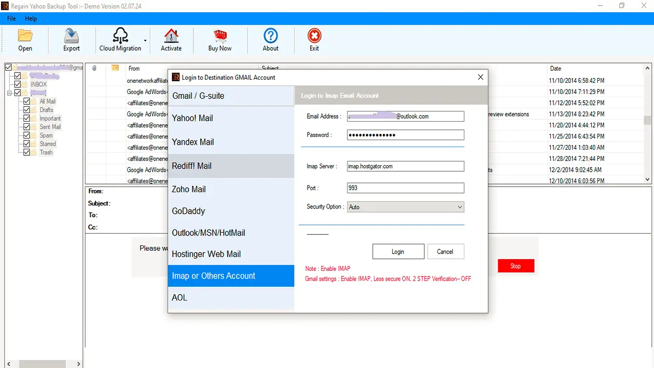 Yahoo Mail to Cloud Migration