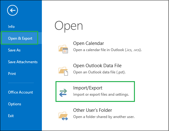 Convert OST to PST using Export feature